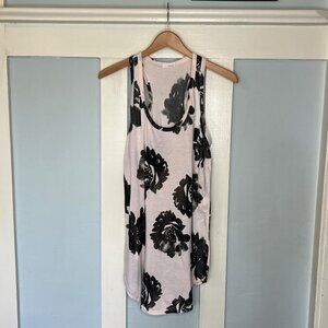 03 Everly Pink & Black Floral Tunic Tank Top